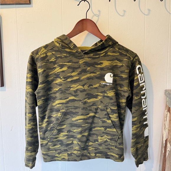 Carhartt Other - 🦌Carhartt Boys Camo Hoodie Sweatshirt | Size S 8–10 💚